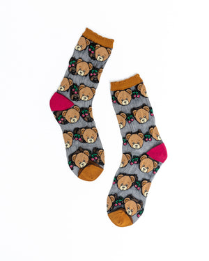 Sock Candy teddy bear ruffle socks cute japanese socks